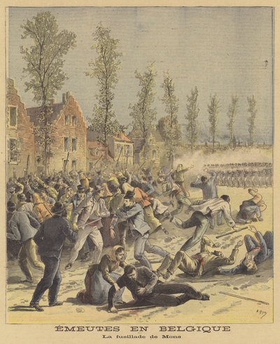 Oproer in België door after Henri Meyer
