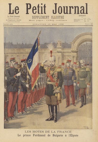 Koninklijke bezoekers aan Frankrijk: Prins Ferdinand van Bulgarije in het Elysee-paleis door after Henri Meyer