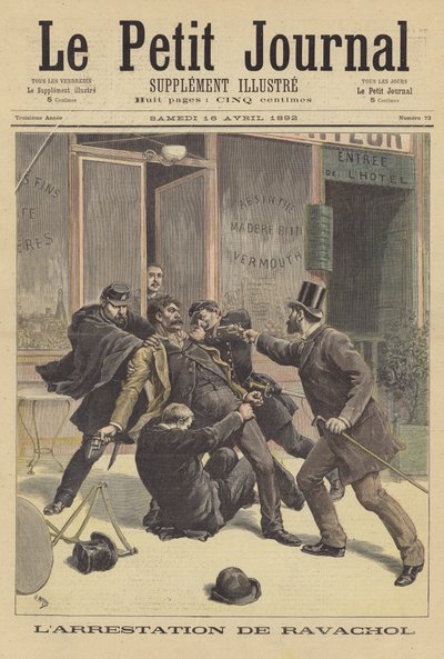 De arrestatie van Ravachol door after Henri Meyer