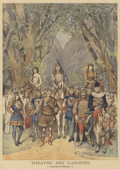 De komische opera Chilperic in het Théâtre des Variétés door after Henri Meyer