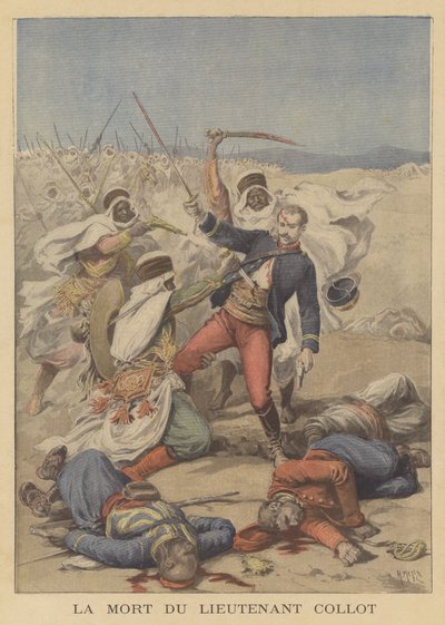 De dood van luitenant Collot door after Henri Meyer