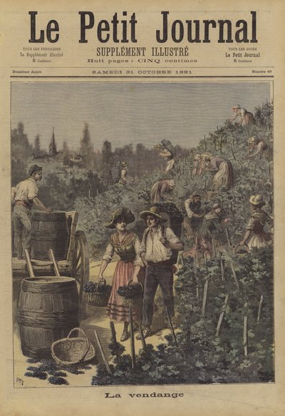 De druivenoogst door after Henri Meyer