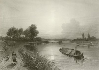 Rivier Trent, nabij Wighnor door Henry after Warren