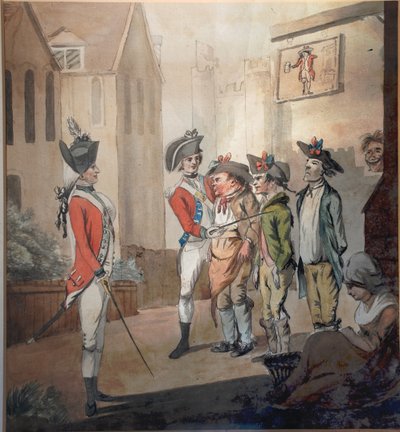 Brits leger, Britse rekruteringspartij, 1780 door after Henry William Bunbury