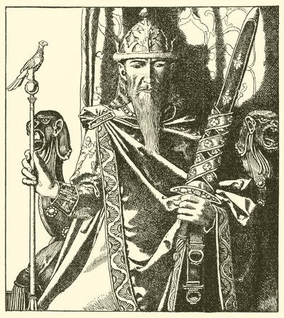 Koning Mark van Cornwall door after Howard Pyle