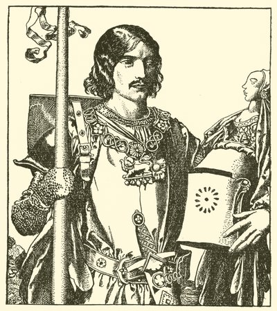 Sir Launcelot van het Meer door after Howard Pyle