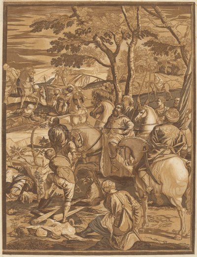 De Kruisiging (Rechter Paneel) door after Jacopo Tintoretto John Baptist Jackson
