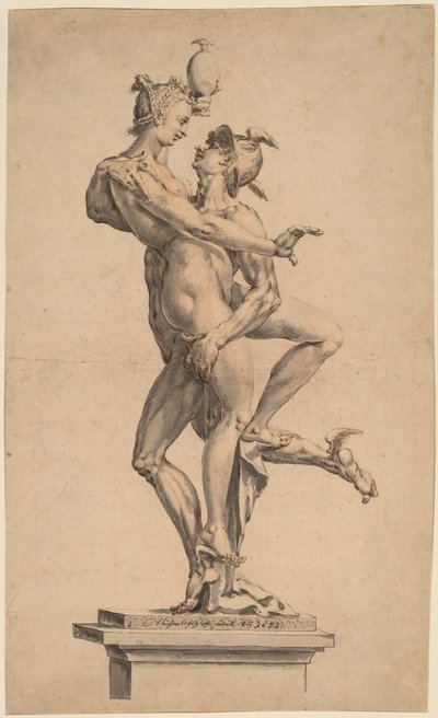 Mercurius Ontvoert Psyche door after Jan Muller Michael Philip I
