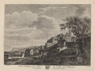 Uitzicht op een heuvelstad door after Jan van der Heyden Jeanne Deny