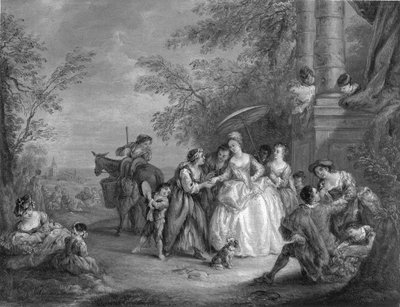 La Bonne Aventure (De waarzegster) door after Jean Baptiste Joseph Pater