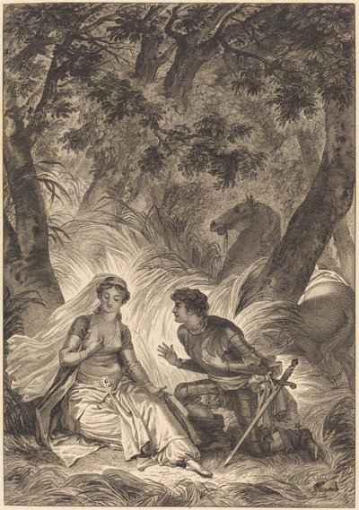 De verloofde van de koning van Garbe: De ridder door after Jean Honoré Fragonard