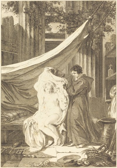 De kluizenaar (De duivel in de hel) door after Jean Honoré Fragonard