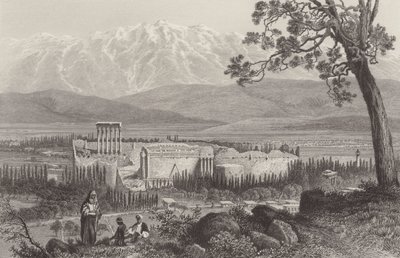 Libanon Gebergte en Baalbek door after John Douglas Woodward