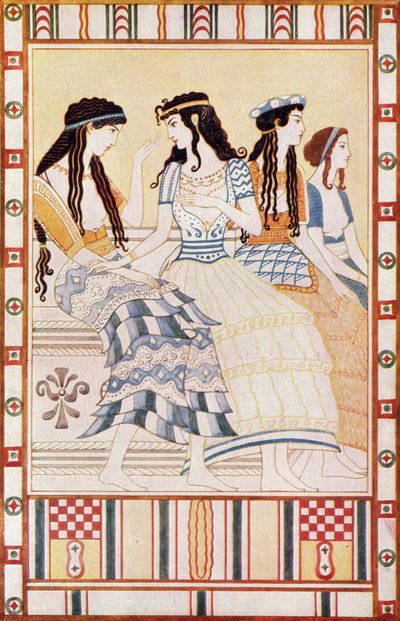Dames van het Minoïsche hof, illustratie uit 