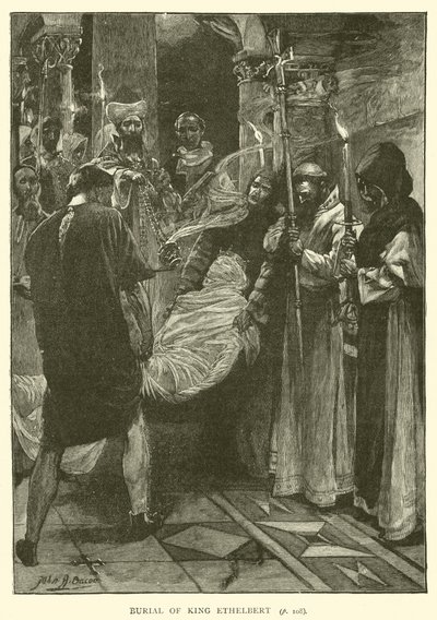 Begrafenis van koning Ethelbert door after John Henry Frederick Bacon