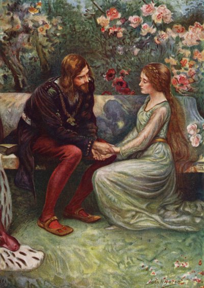Prins Hendrik en Elsie in de Tuin door after John Henry Frederick Bacon