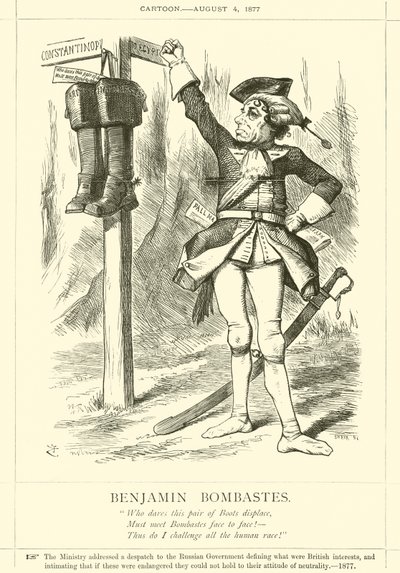Benjamin Bombastes door after John Tenniel