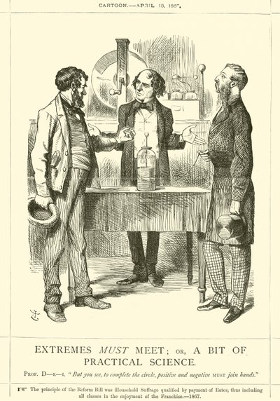 Extremen Moeten Ontmoeten; of, een Stukje Praktische Wetenschap door after John Tenniel