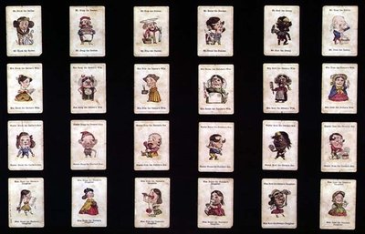 Gelukkige Families, kaartspel, gebaseerd op ontwerpen van John Tenniel door after John Tenniel