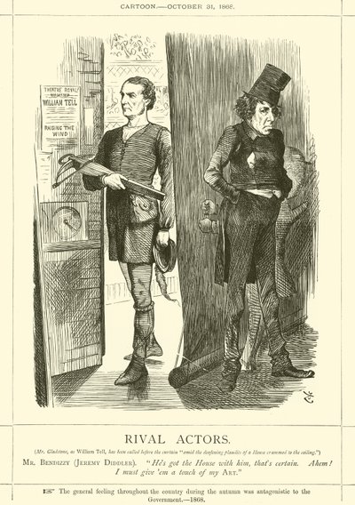Rivaliserende Acteurs door after John Tenniel