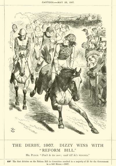 De Derby, 1867, Dizzy wint met Hervormingswet door after John Tenniel