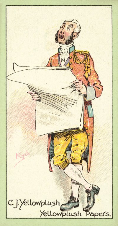 C J Yellowplush, Yellowplush Papers (chromolitho) door after Joseph Clayton Clarke