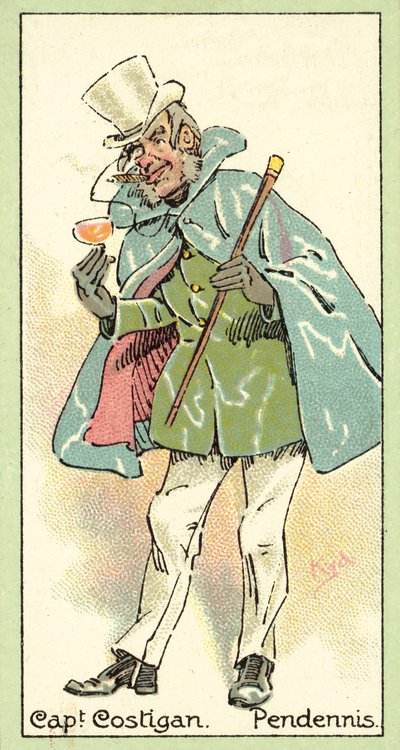 Kapitein Costigan, Pendennis (chromolitho) door after Joseph Clayton Clarke