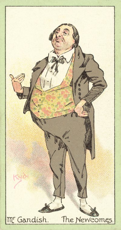 Mr Gandish, The Newcomes (chromolitho) door after Joseph Clayton Clarke