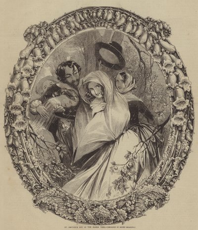 Sint Swithins Dag in de Oude Tijd door after Joseph Kenny Meadows