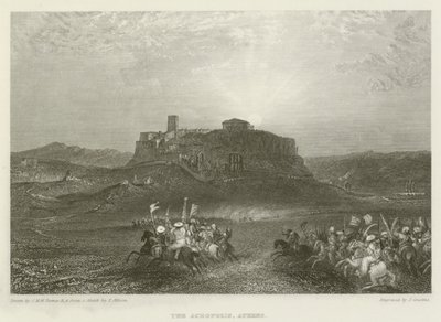 De Akropolis, Athene door after Joseph Mallord William Turner