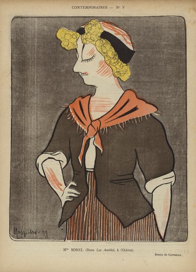 Mlle Sorel, Illustratie voor Le Rire door after Leonetto Cappiello