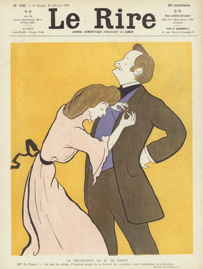 De decoratie van meneer le Bargy. Illustratie voor Le Rire door after Leonetto Cappiello