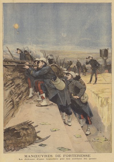 Franse legeroefeningen door after Lionel Royer