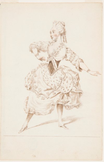 Een balletdanseres, juffrouw Marie Allard door after Louis Carrogis, called Carmontelle