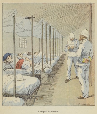 In het ziekenhuis van Ankaboka door after Louis Charles Bombled