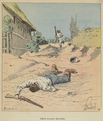 Incident bij de Mandraty-post door after Louis Charles Bombled