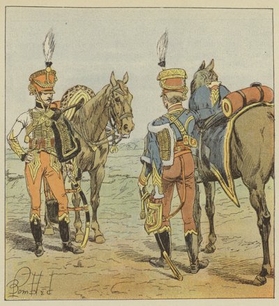 Adjudanten, Van de generaal-majoor, Van de maarschalk door after Louis Charles Bombled