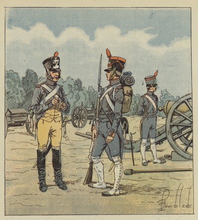 Na het diner sprak de keizer over de artillerie door after Louis Charles Bombled
