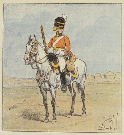 Engels leger, Schotse dragonder, Scotch-Greys door after Louis Charles Bombled