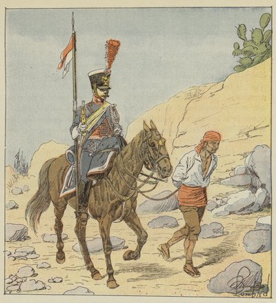 Frans leger in Spanje, Lansier-gendarme, 1811 door after Louis Charles Bombled