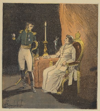 Arrestatie van de paus door generaal Radet door after Louis Charles Bombled