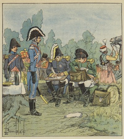Berthier maakte aantekeningen door after Louis Charles Bombled