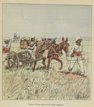 Hova-kanonnen teruggebracht naar het Franse kamp door after Louis Charles Bombled