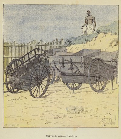 Konvooi van Lefebvre-wagens door after Louis Charles Bombled
