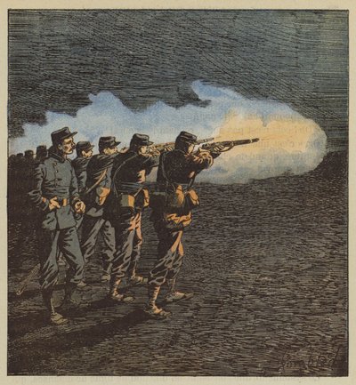 Overval van kapitein Chabrillat in Santilly door after Louis Charles Bombled