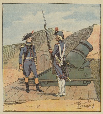 In 1787 trad Napoleon toe tot het regiment van La Fère door after Louis Charles Bombled