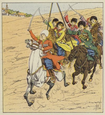 Vrijwillige Kozakkenvrouwen door after Louis Charles Bombled