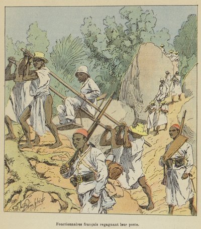 Franse ambtenaren keren terug naar hun post door after Louis Charles Bombled