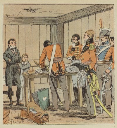 Hudson-Lowe doorzoekt de papieren van Las-Cases door after Louis Charles Bombled
