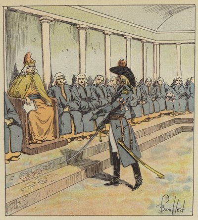 Junot bedreigt de senaat van Venetië door after Louis Charles Bombled